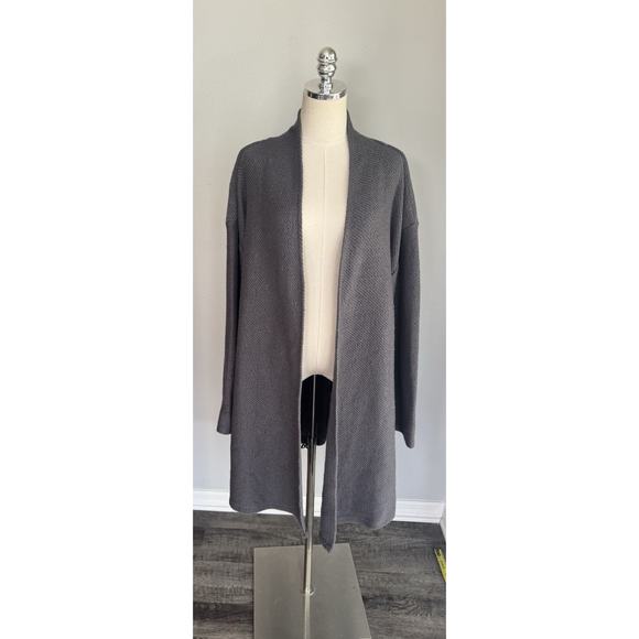 SOFT SURROUNDINGS Cozy Time Cardigan Sweater Gray Soft Shawl Lagenlook SIZE 3X - Picture 3 of 16